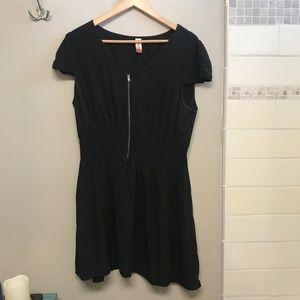 No Boundaries Black Half-Zip Dress